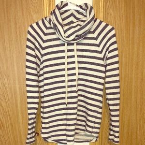 🌙 navy and white striped cowl neck sweater 🌙